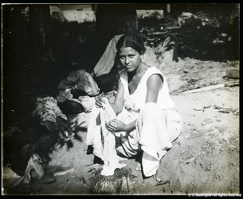 Girl Washing by River