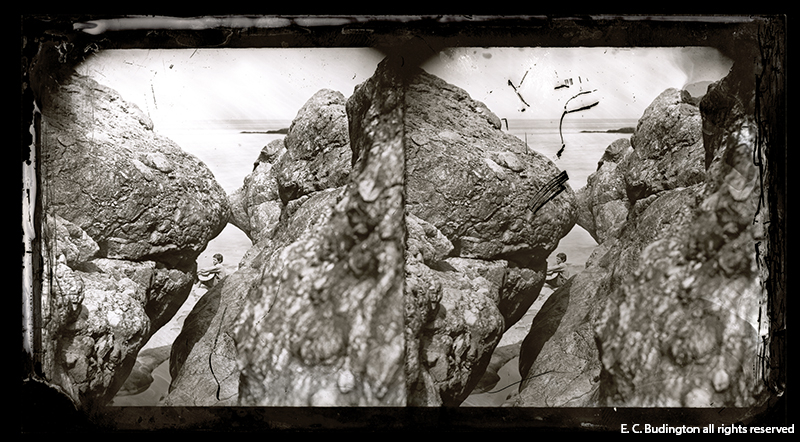 Boy Sitting amongst the Rocks, 1870s