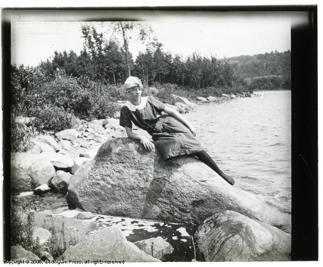 Bathing Girl on Rock